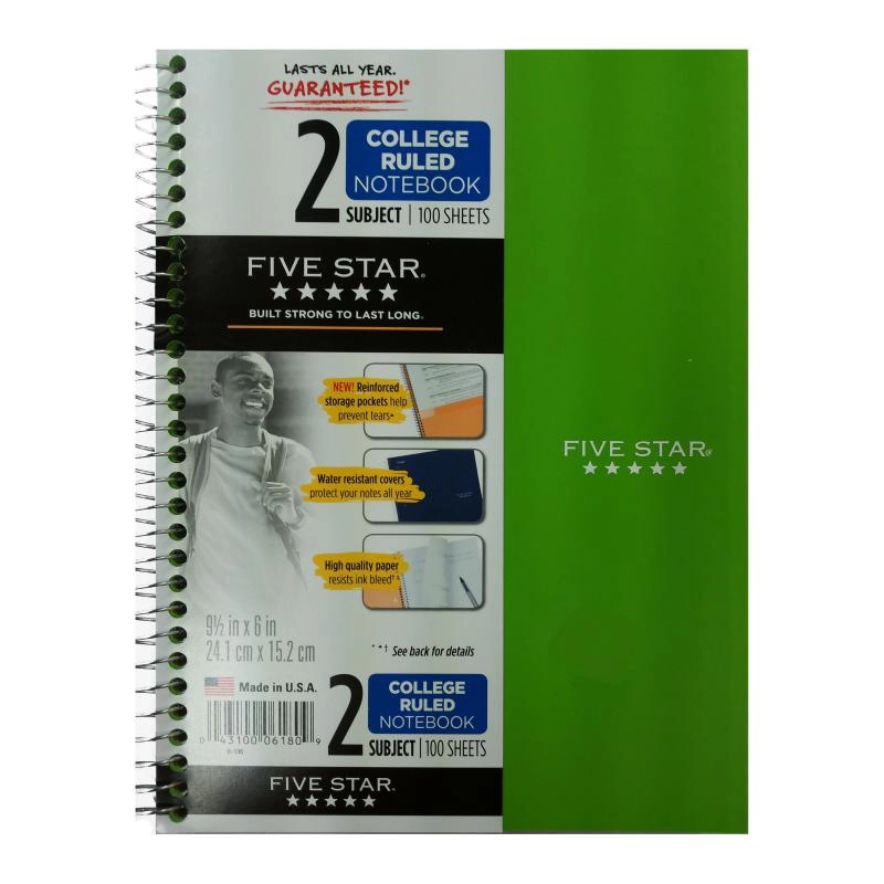 Notebook 8.5 X 11 Spiral - Grid 100 Sheets