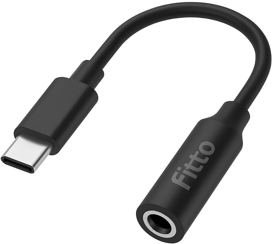 FITTO USB-C to 3.5mm Adapter for Headphones and Microphone - Audio DAC Noise Reduction