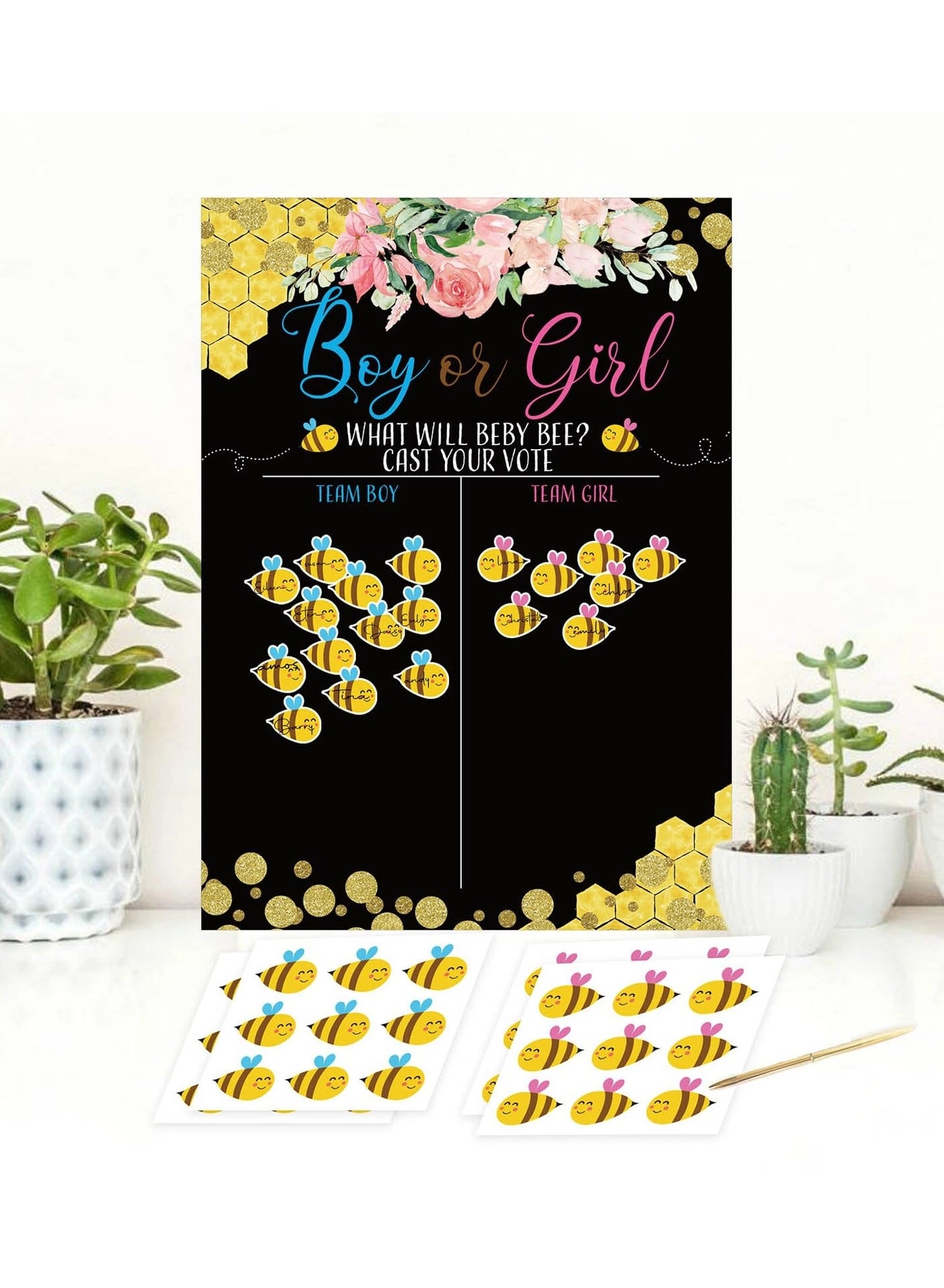 Baby Gender Reveal Board - 36 piece(s)