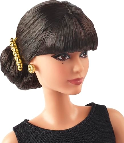 Rita Moreno Collectible Doll - Tribute Collection Black & Gold Gown Doll Stand