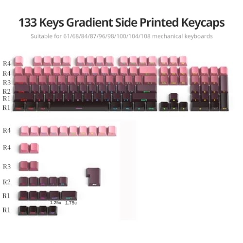 142 Key Cherry Profile Keycap Set - PBT Translucent Characters
