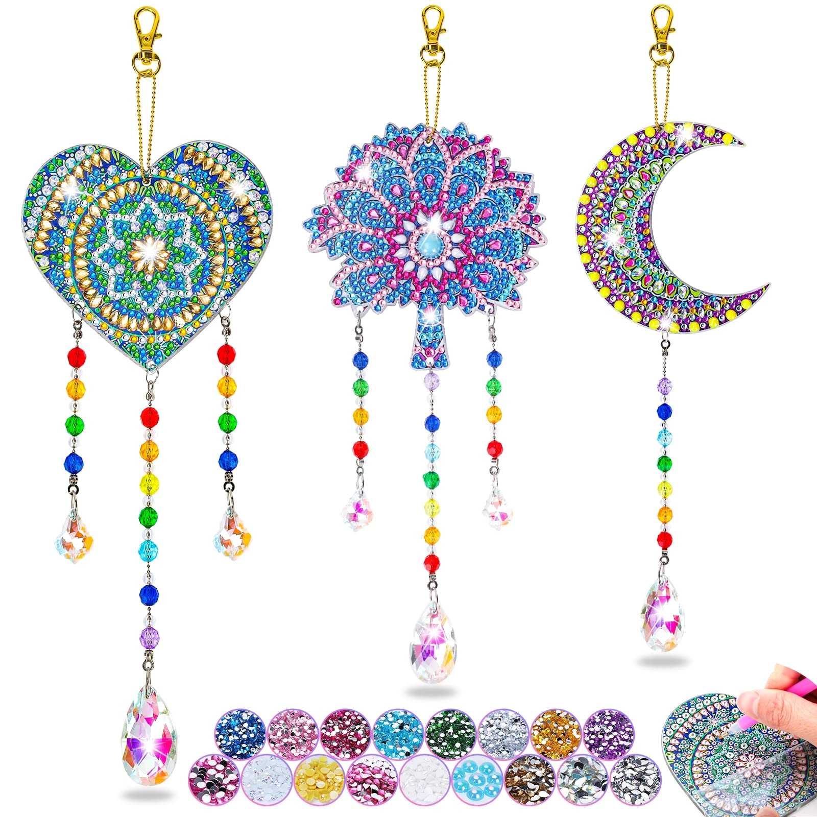dikence Diamond Art Wind Chimes - Birthday Gifts Toys Valentine's Day Easter Children's Day Christmas Presents