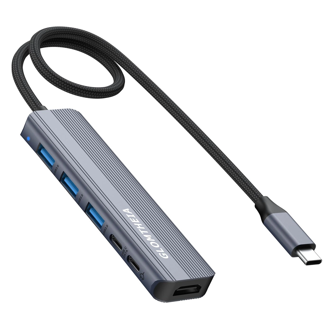 Glomtheia USB C Hub - HDMI 4k@30Hz 100W