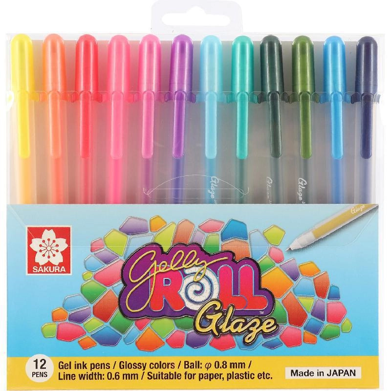 Sakura Gelly Roll Basic - 12 Colors 0.8 mm