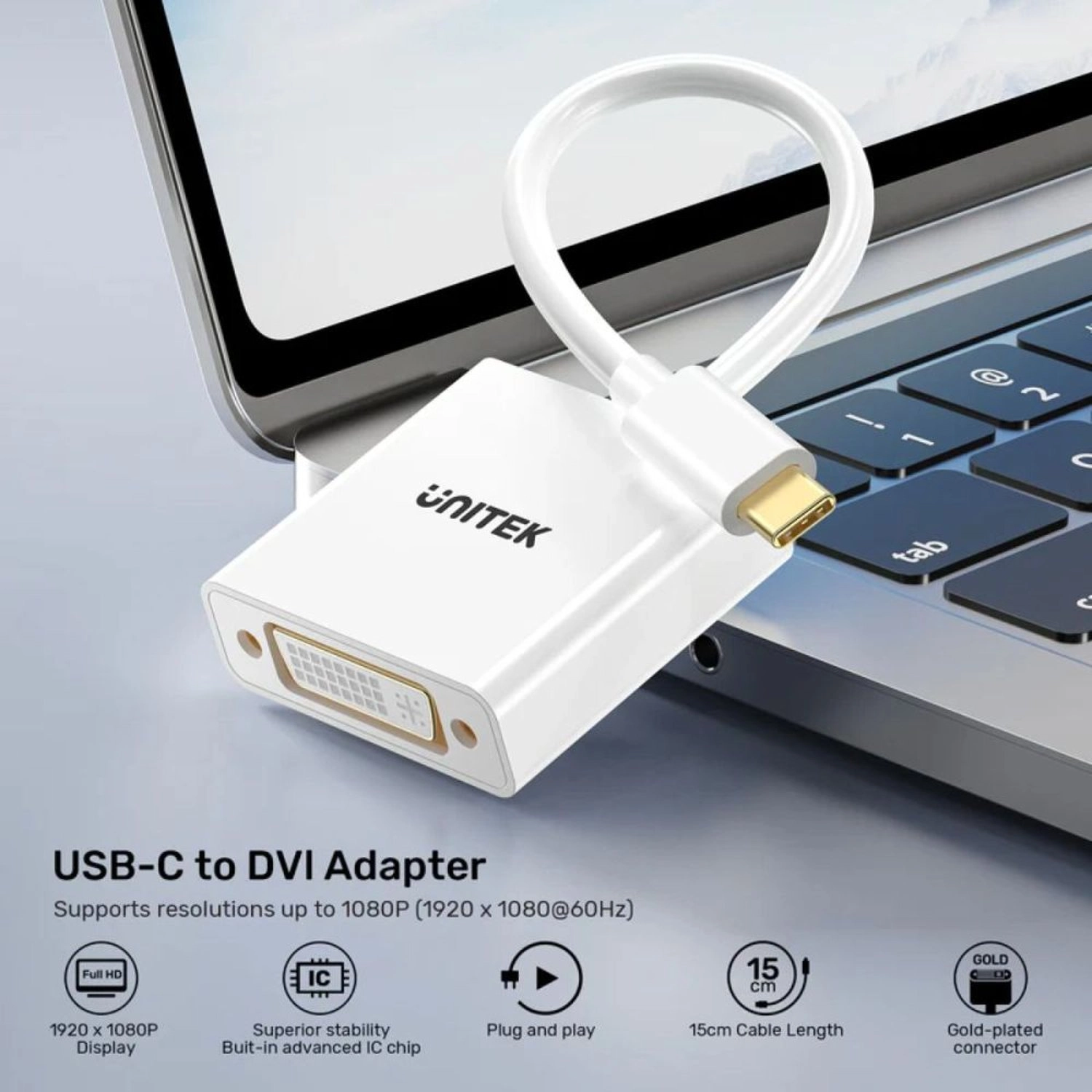 USB-C To DVI Adapter - USB-C 1080p@60Hz
