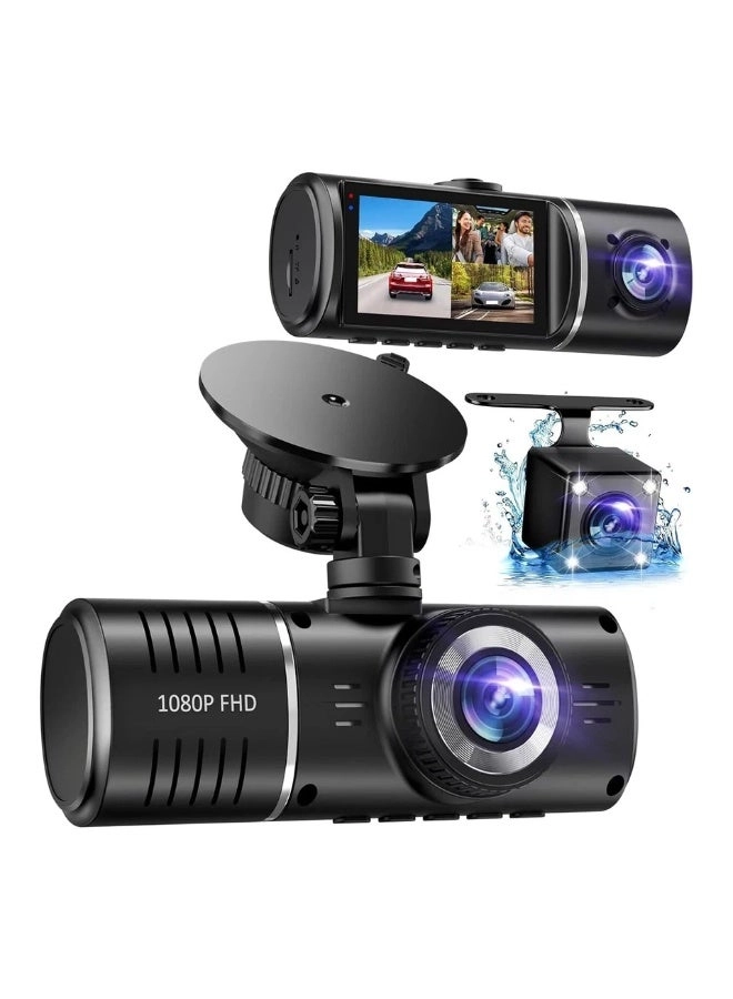 GLEVAR 3 Channel Dash Cam 1080P