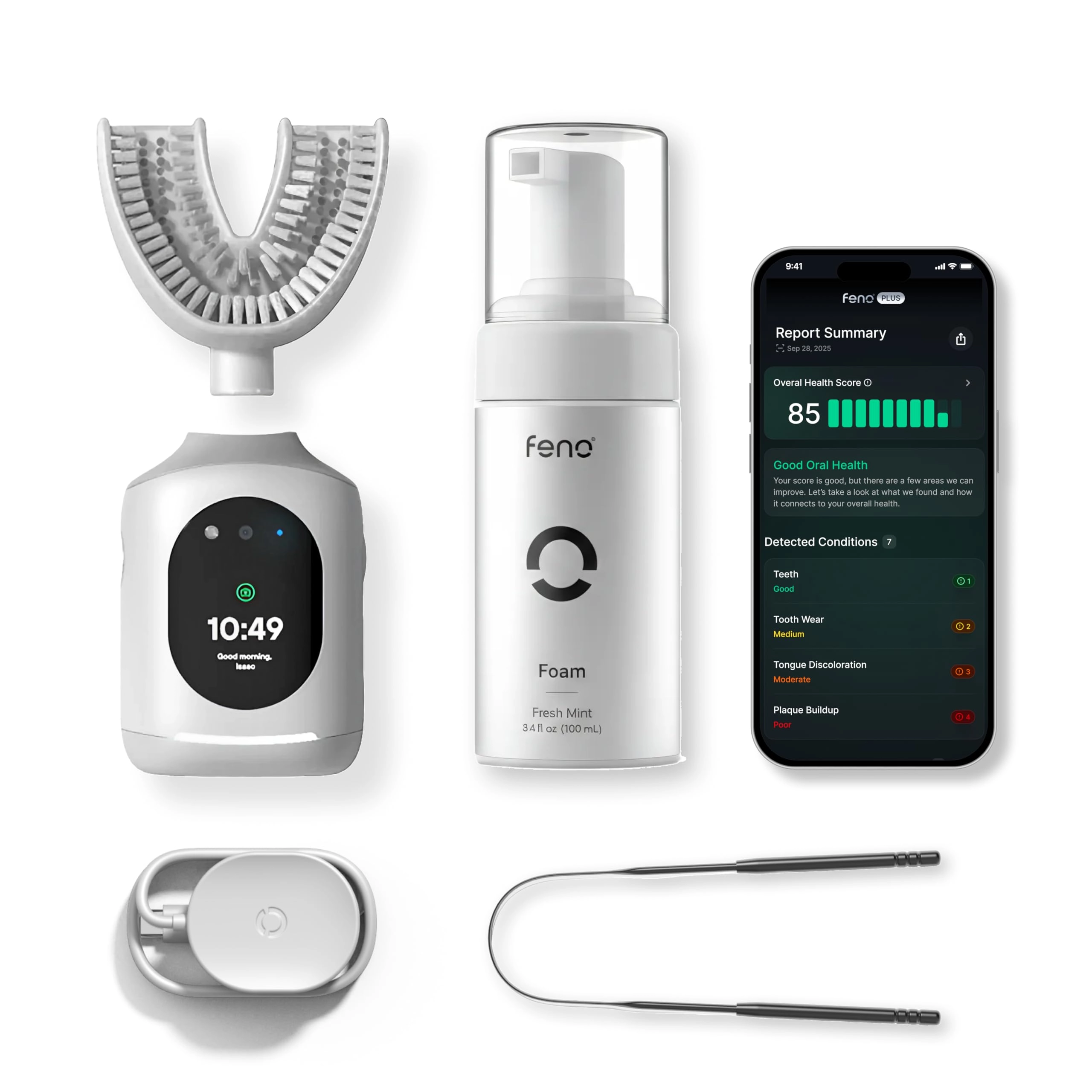 Feno Labs, Inc. Smartbrush - Founders Edition Plus AI-Powered 12-Month Subscription Bundle