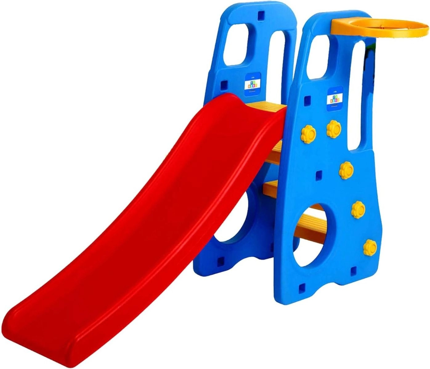 Indoor Play Slide - Basketball Hoop Blue