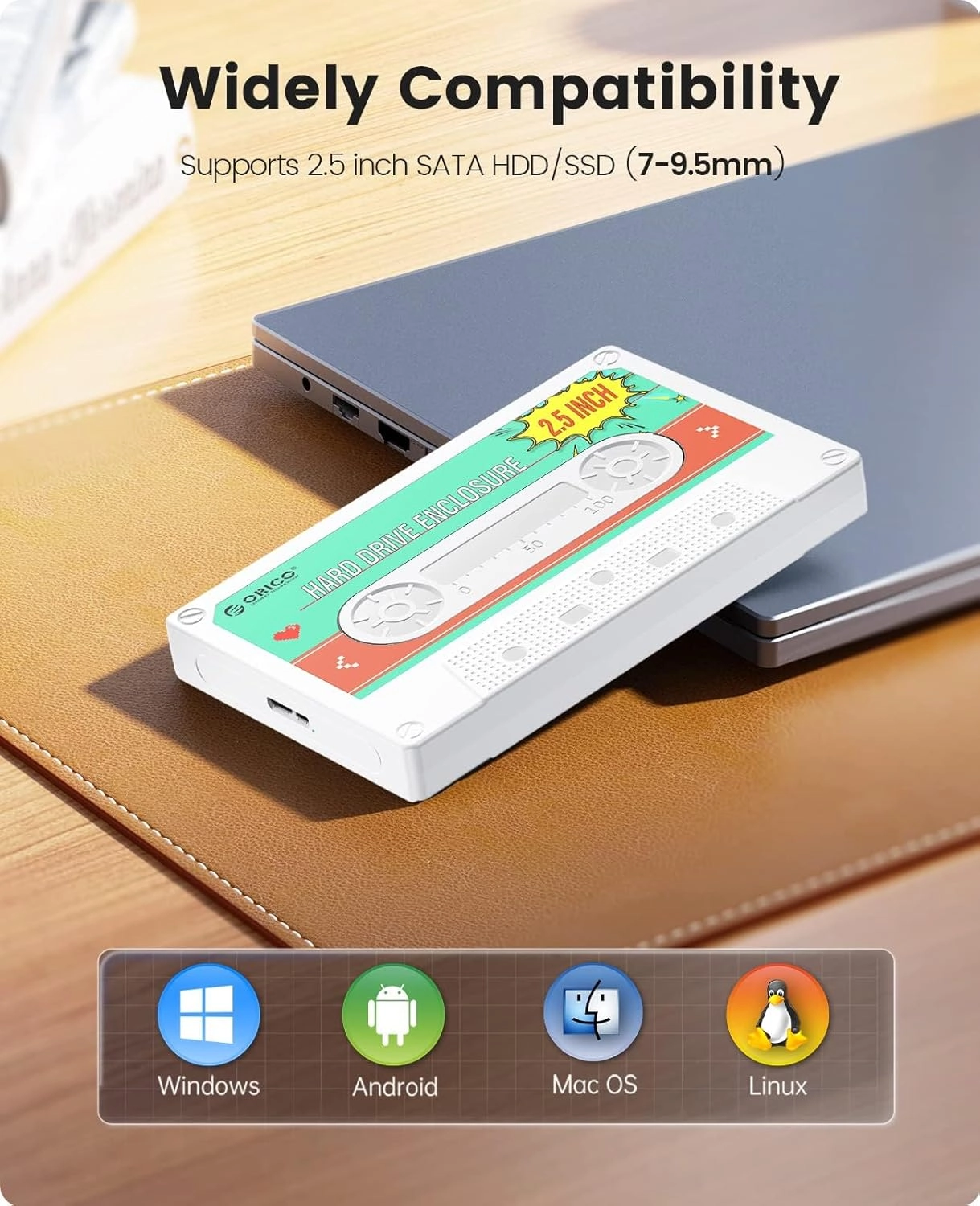 Hard Drive Enclosure - USB 3.0 with UASP SATA I/II/III 2.5inch