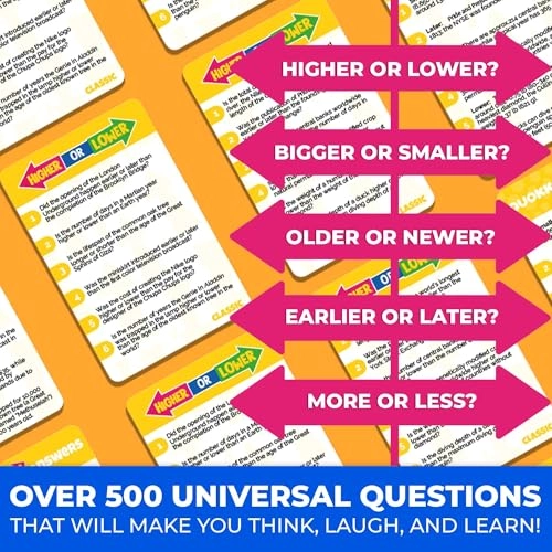 Higher or Lower Trivia Cards
