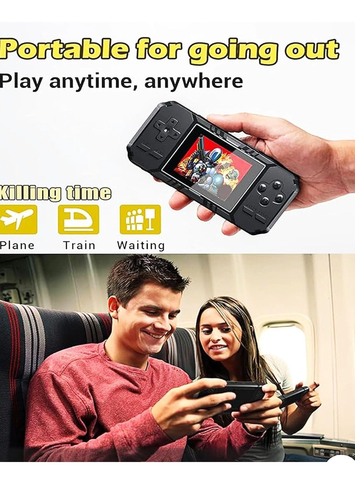 Retro Mini Handheld Game Console - 520 Games 3.0-inch Screen Rechargeable Battery