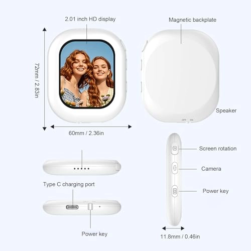Phone Selfie Screen - 2.01-inch HD Bluetooth Magnetic