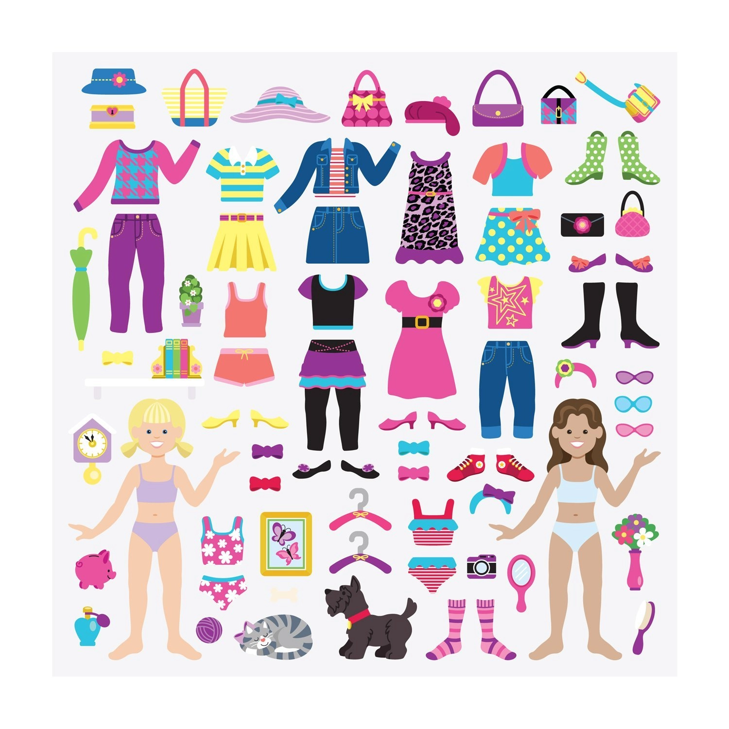 Dress Up Activity Sticker Book 76 pcs
