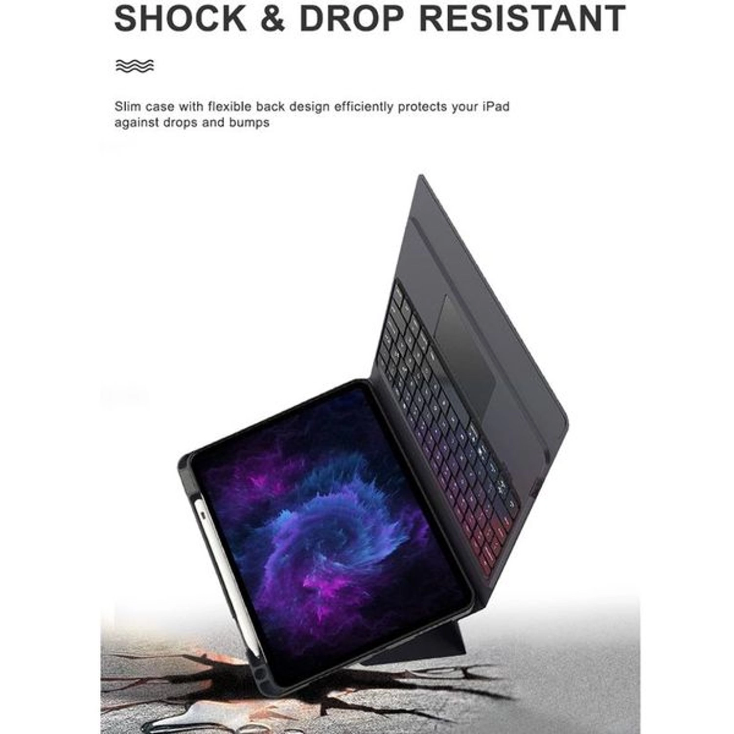 Keyboard Case with Screen Protector for iPad Pro 11-inch and 10.9-inch