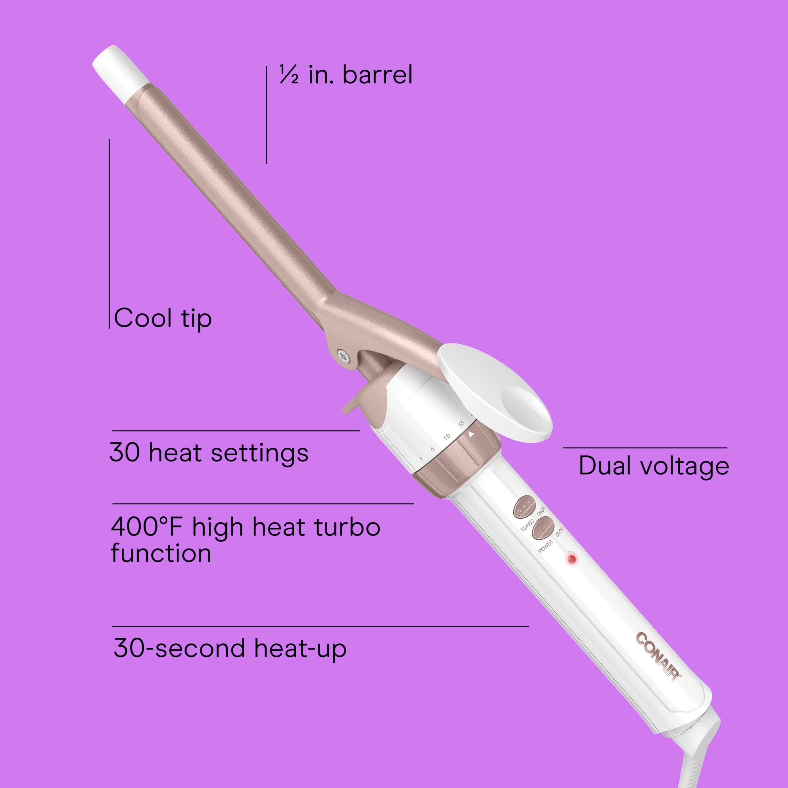 Double Ceramic Curling Iron - .5 Inch