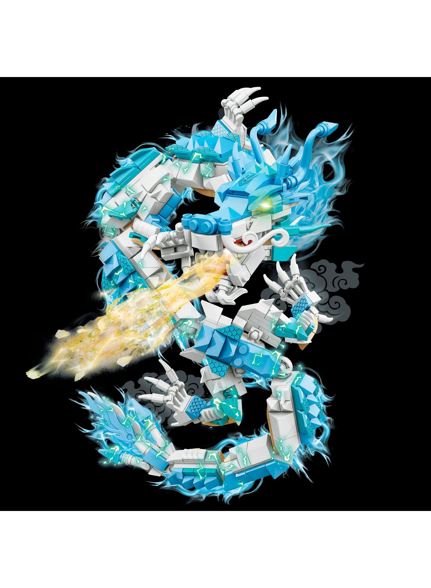 Building Blocks Set - Blue Dragon 549pcs