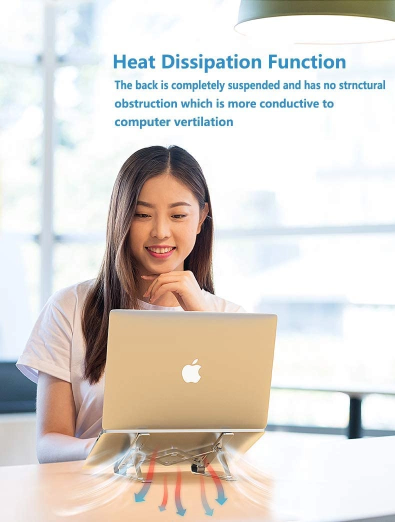 SME02 - Foldable Aluminum Laptop Stand Silver