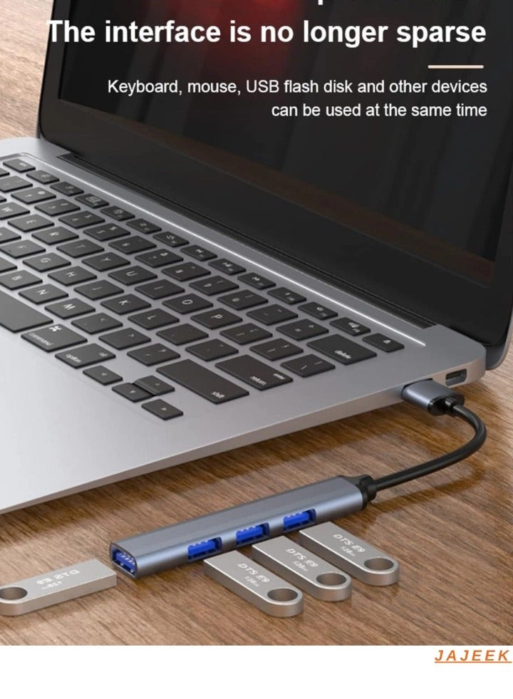 Ultra Slim USB 3.0 Hub - 4 Ports Silver