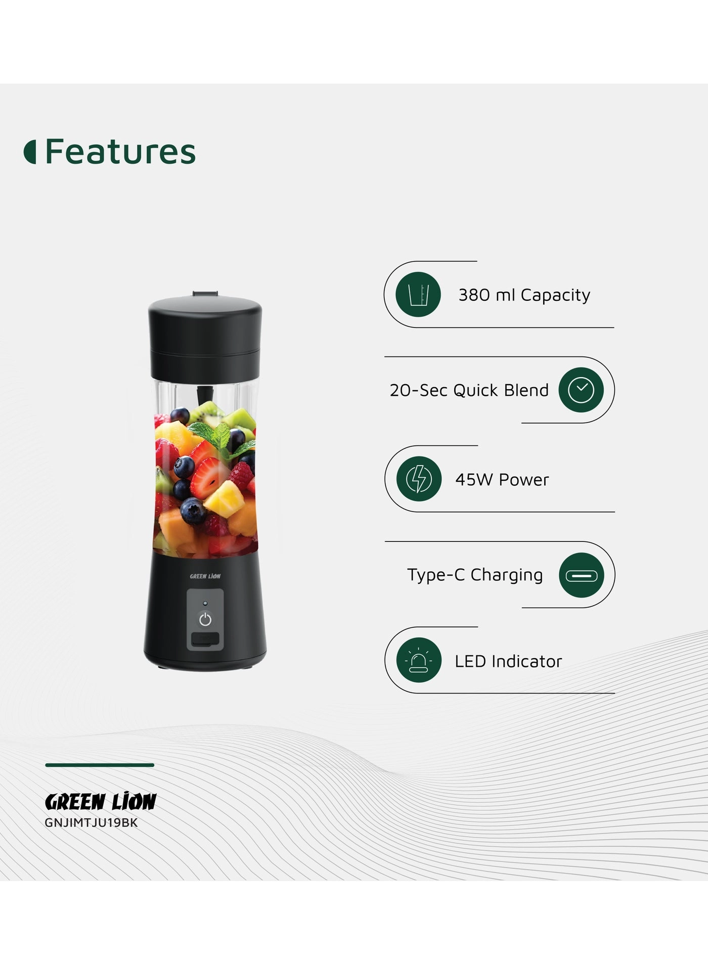 Juice Mate Portable Juicer - 45W 380ml