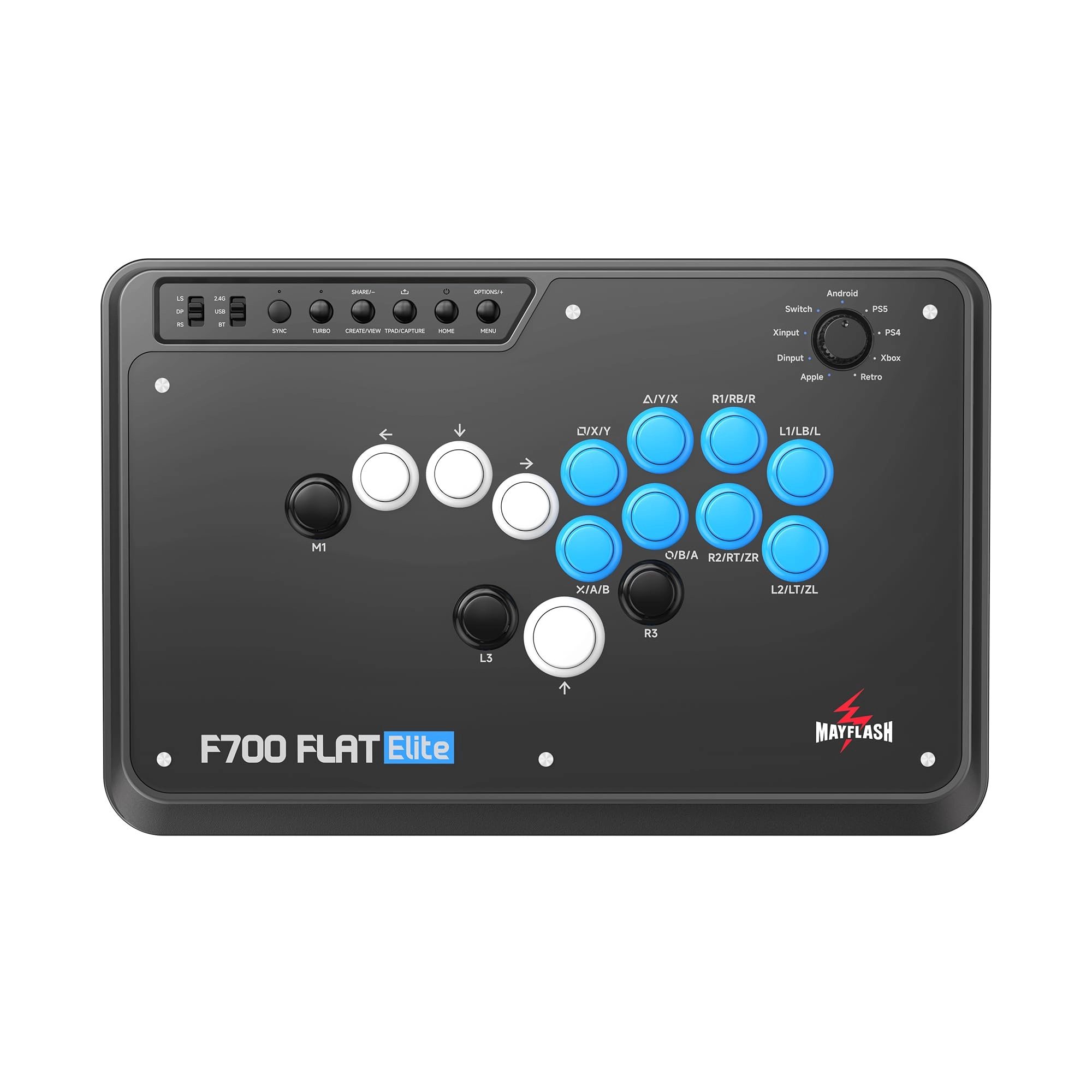 MAYFLASH F700FLATELITE - Black PS5 PS4 PC Xbox Series S/X Switch/Switch 2