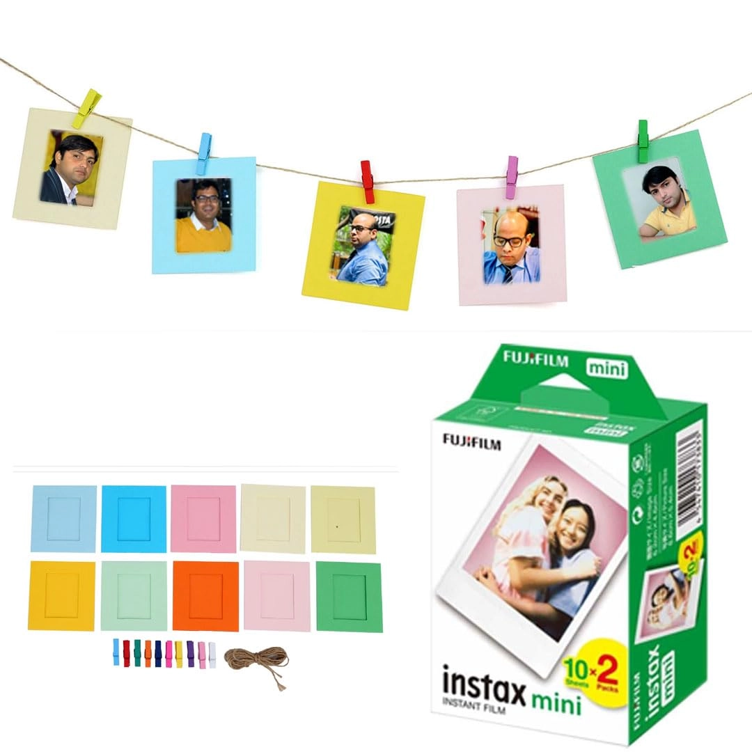Fujifilm Corporation Instax Mini Films - 20 + Instax Mini Paper Photo Frames