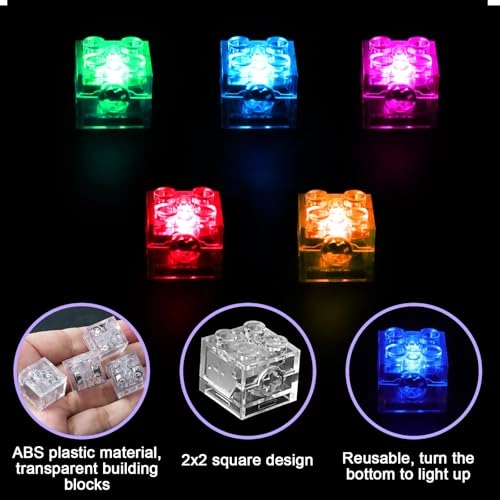LED Luminous Building Blocks - 12 pcs