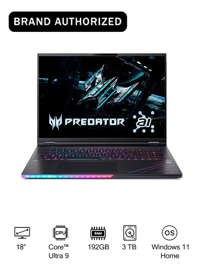 Predator Helios 18 PH18-73-92FQ - 18'' Core Ultra 9 275HX 192GB 1TB SSD + 2TB SSD