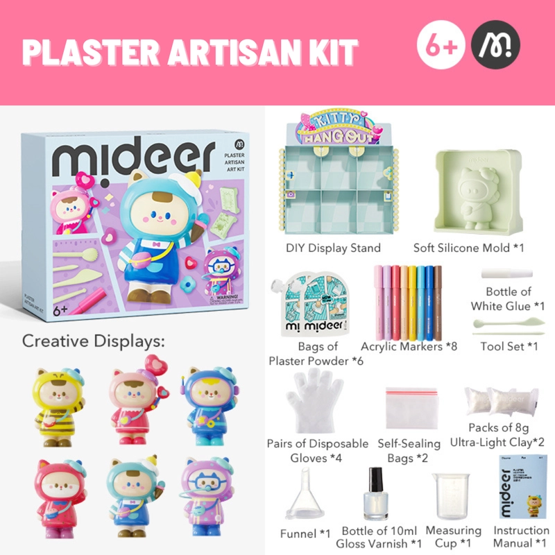 Plaster Artisan DIY Art Kit - 28 Pcs
