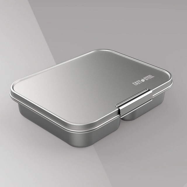 3 Compartment Bento Steel Lunch Box - 1750ml + Stainless Steel Water Bottle - 530ml
