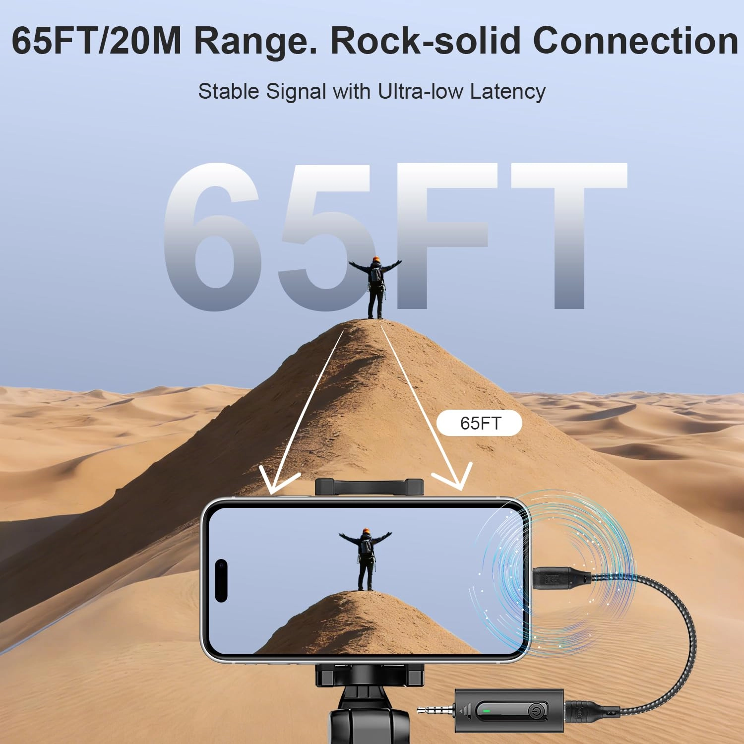 WM325 Wireless+Lightning+USB+3.5mm-Mini-Jack Microphone Pack