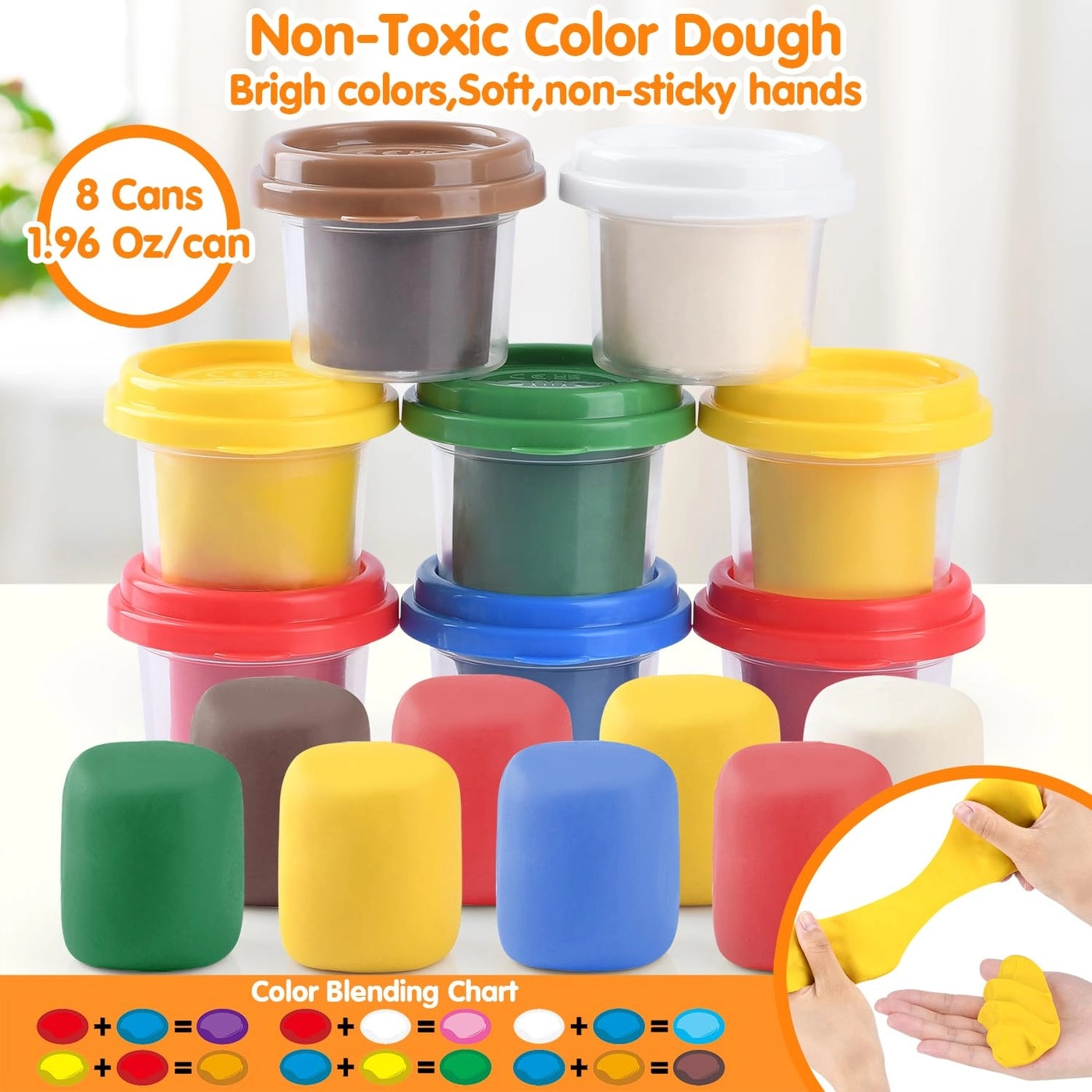 Color Dough Sets - 4-8 20 pieces