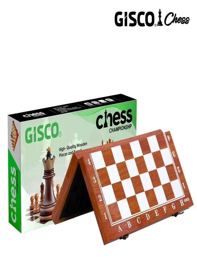 Foldable Chess Board Set - Wooden Handcrafted Non-Magnetic