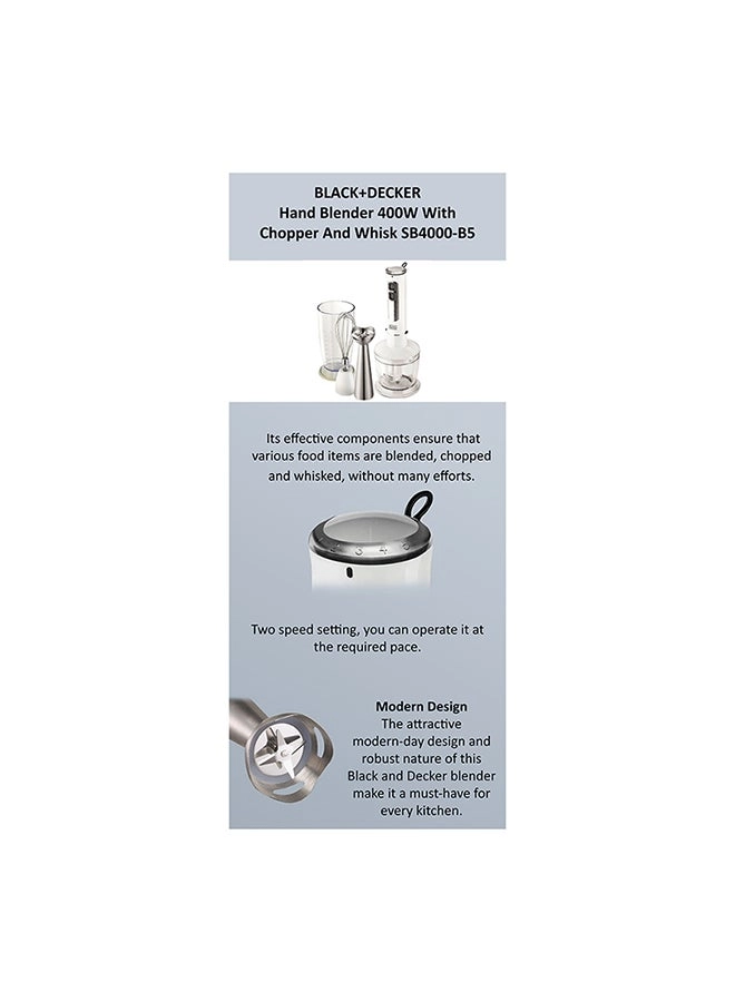 SB4000-B5 - 4-in-1 Hand Blender with Chopper & Whisk