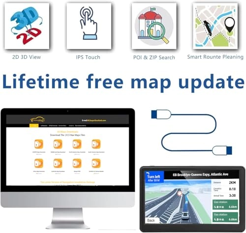 GPS-9inch T20 for Car, Truck North America - 9 inch Free Lifetime Map Updates