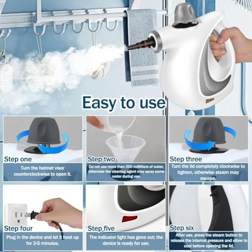 Pressurized Handheld Steam Cleaner - 3.2 bar 250 ml