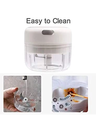 Mini Food Chopper - Electric Portable white
