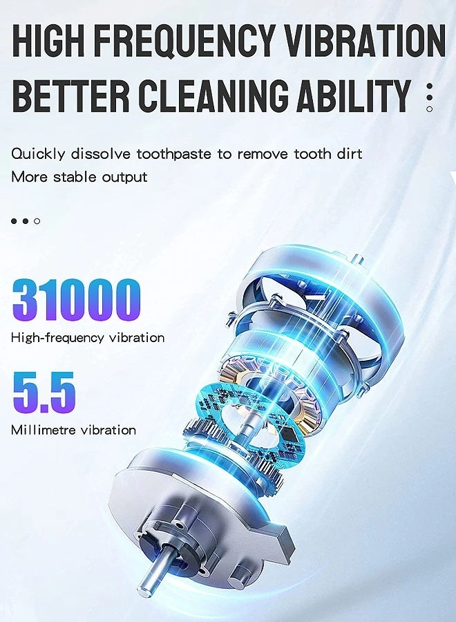 Electric Toothbrush - Rechargeable 5 modes + Water Flosser - IPX7 Waterproof