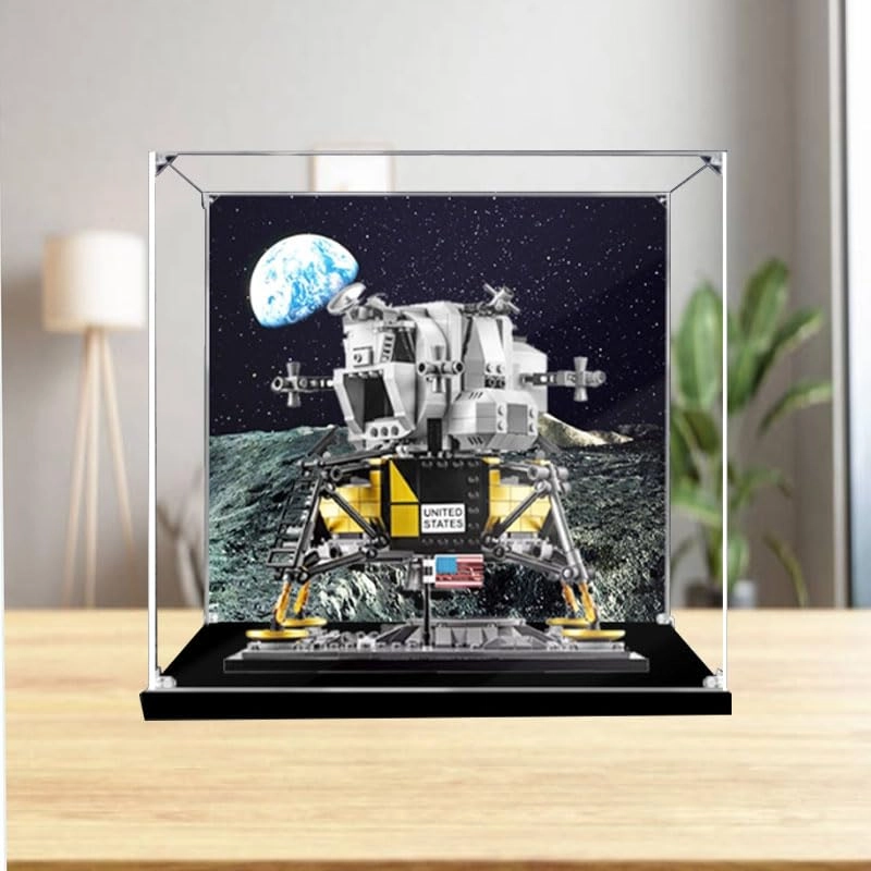 Acrylic Display Case - Compatible with Lego 10266 Black Bottom