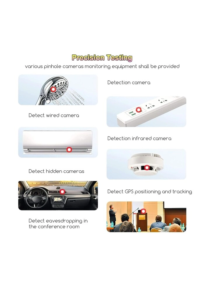 Hidden Camera Detector - Display Screen 5 Sensitivity Levels 4 Modes