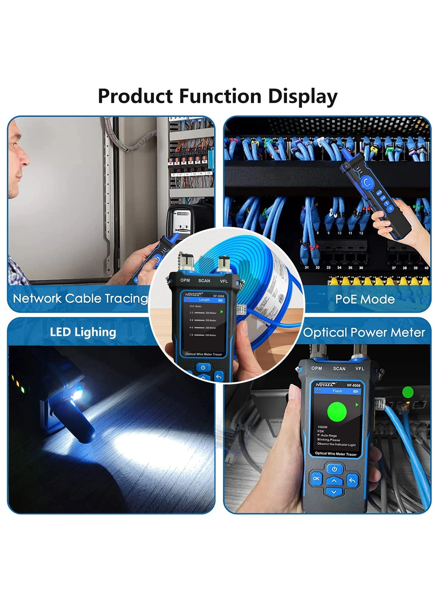 Network Cable Tester - RJ11 RJ45 Continuity testing