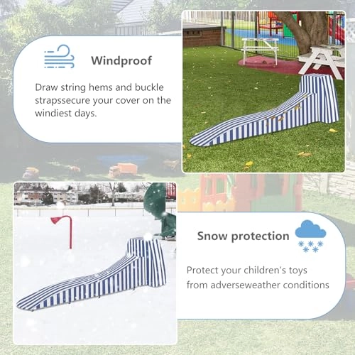 Toddler Roller Coaster Cover - 110"L x 27"W x 28"H Blue 600D Oxford fabric