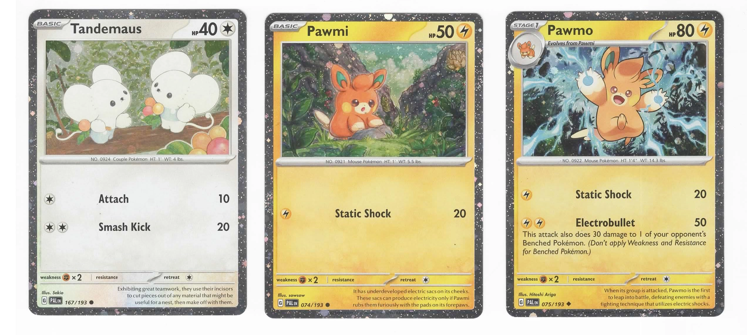 Pokémon Pawmi Pawmo Tandemaus 074/193 - Paldean Collector’s Chest Promo Holo Foil