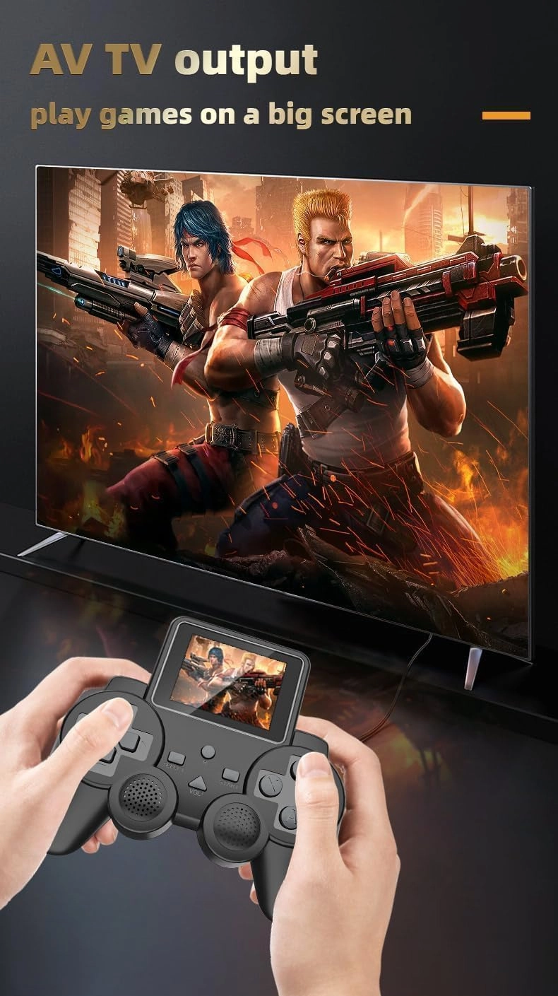 Retro Handheld Gaming Console - 520+ Built-in Games TV Output Rechargeable