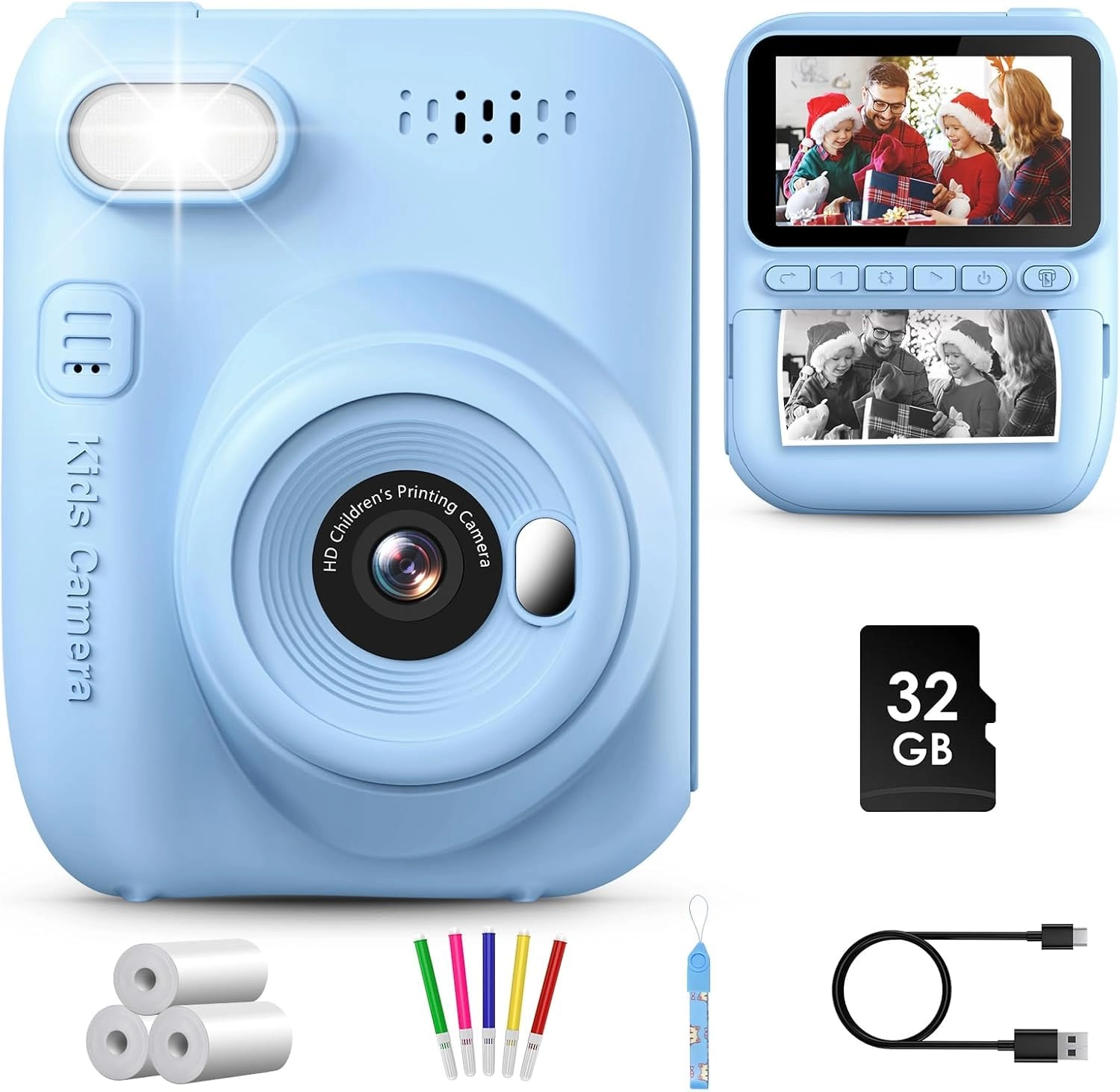 Kids Instant Camera - 3.0 Inch 14MP 1080P