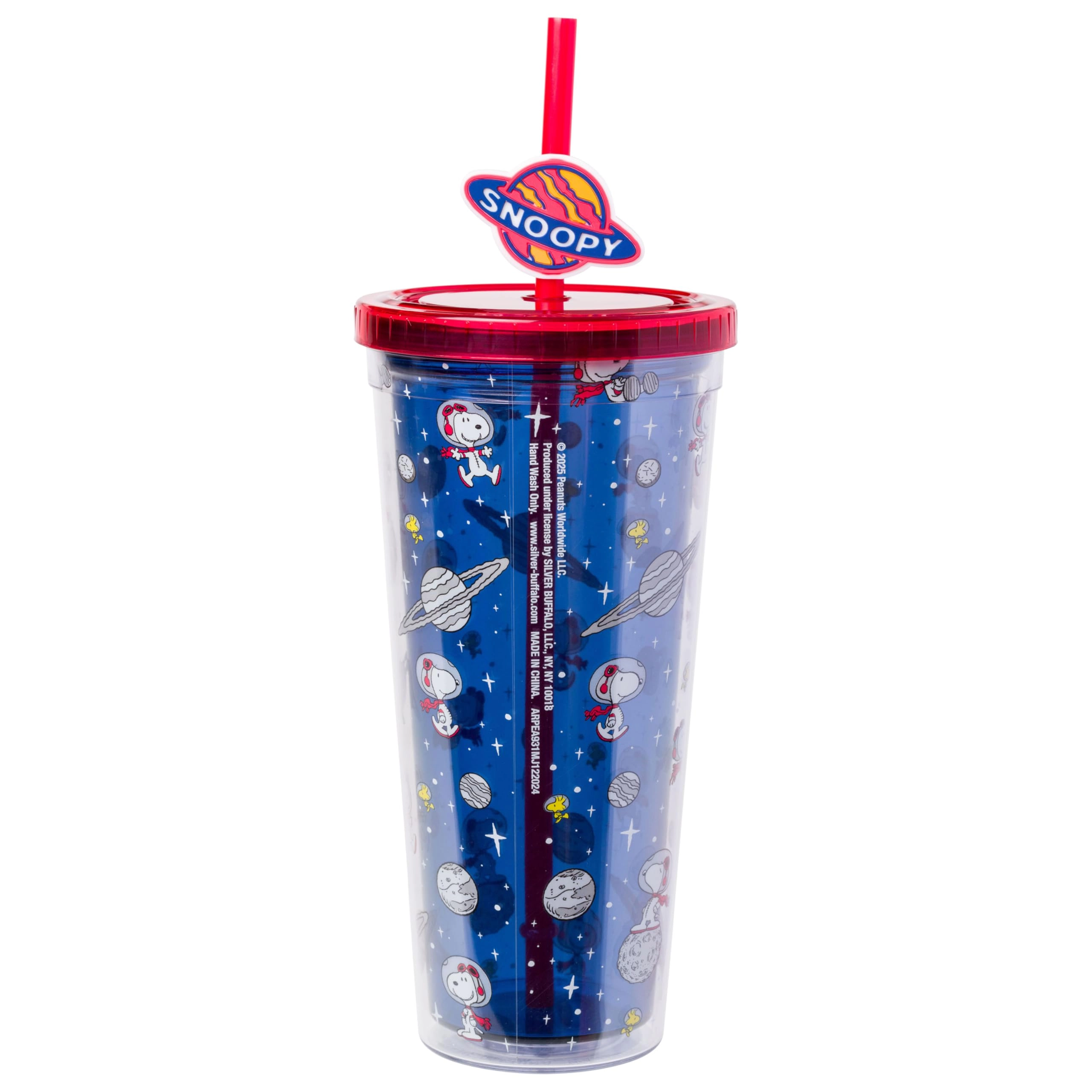 Peanuts Space Plastic Cold Cup - Snoopy and Woodstock