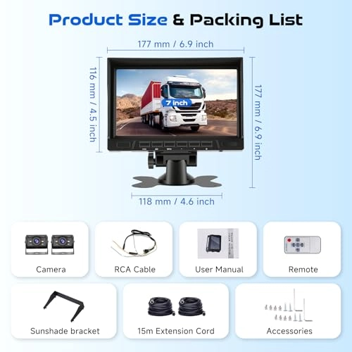 Rearview Camera - Night Vision Wired 1080P