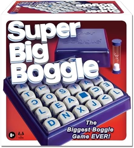 Super Big Boggle - 6x6 Grid 36 Letter Cubes 4 Minute Sand Timer