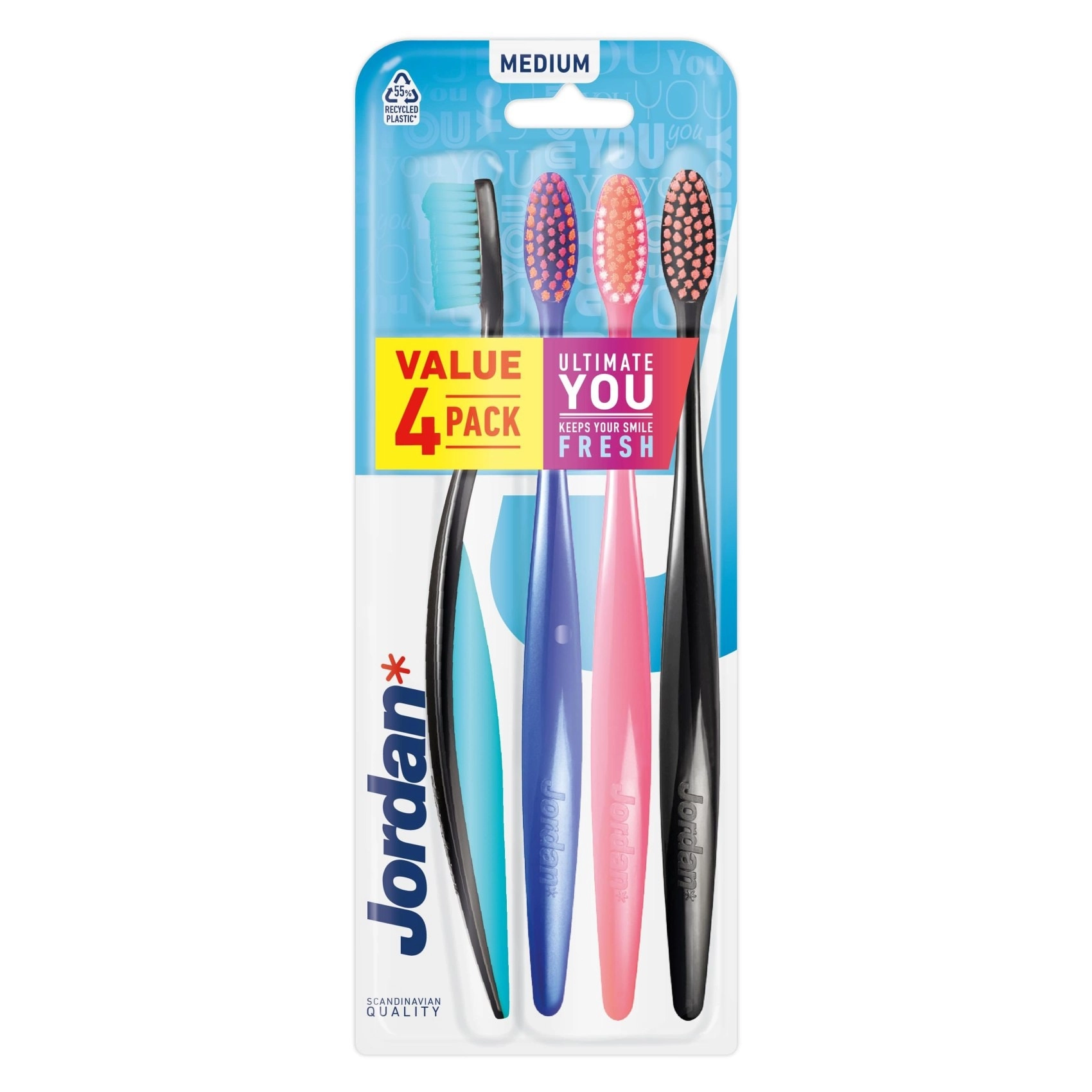 Jordan Ultimate You Toothbrush - soft 4-Piece Pack