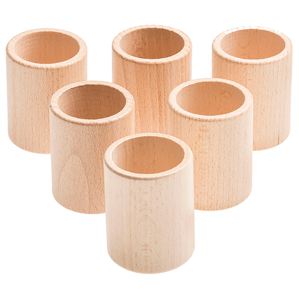 Wooden Cups - Suitable for 6 months and above 6pcs