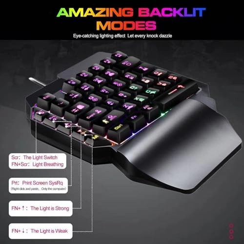 One Handed Gaming Keyboard - Wired